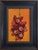 Cymbidium Orchids by Narelle Zeller | Oil on Aluminum Composite Panel, Red Orchids on Orange Background For Sale - Image 4 of 8