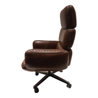Knoll Leather Otto Zapf Executive Desk Chair For Sale