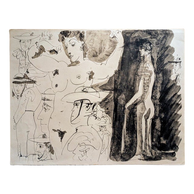 Pablo Picasso, Nude Study Sheets (Feuille DEtudes), 1960, Lithograph For Sale