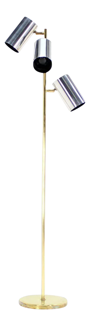 Vintage Mid Century Brass Base Floor Lamp