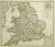 Over 150 year old engraved map of England and Wales from 1850. Original hand color. Insert shows detail of Northumberland,...