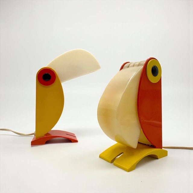 Toucan Table Lights by Enea Ferrari for Timer, Italy, 1970s, Set of 2 For Sale - Image 18 of 18