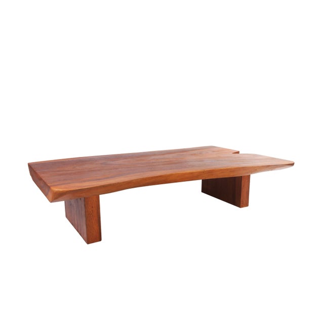 Contemporary Organic Modern Natural Split End Living Edge Coffee Table For Sale - Image 3 of 6