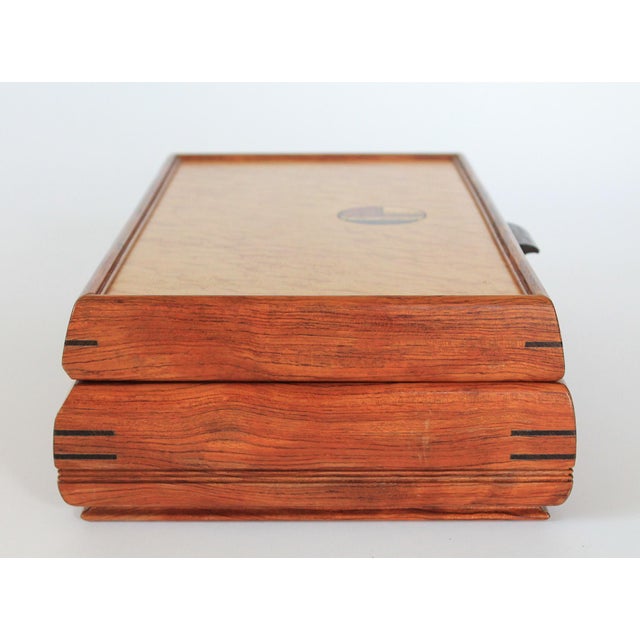 Vintage Handmade Inlaid Marquetry Wood Jewelry Box For Sale - Image 15 of 15