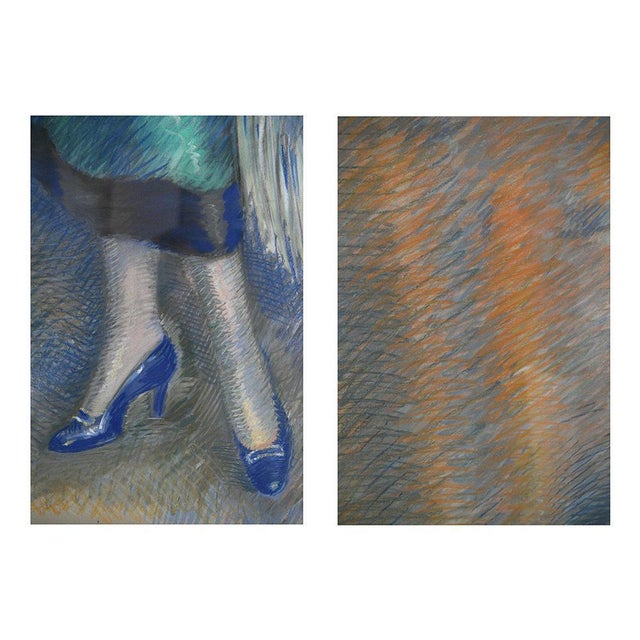 Jean-Dominique Van Caulaert, Pastel Under Glass For Sale - Image 3 of 5