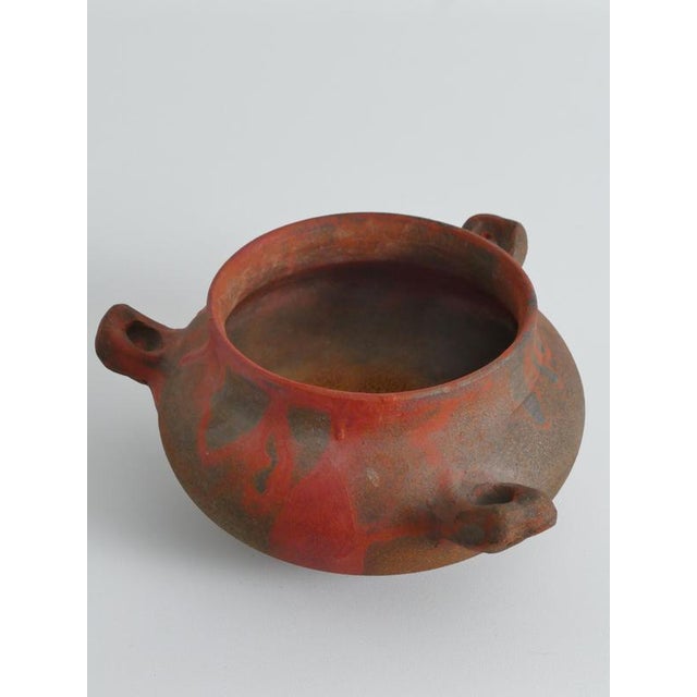 Studio Pottery Earthenware Ceramic 3-Handled Vessel For Sale - Image 15 of 18