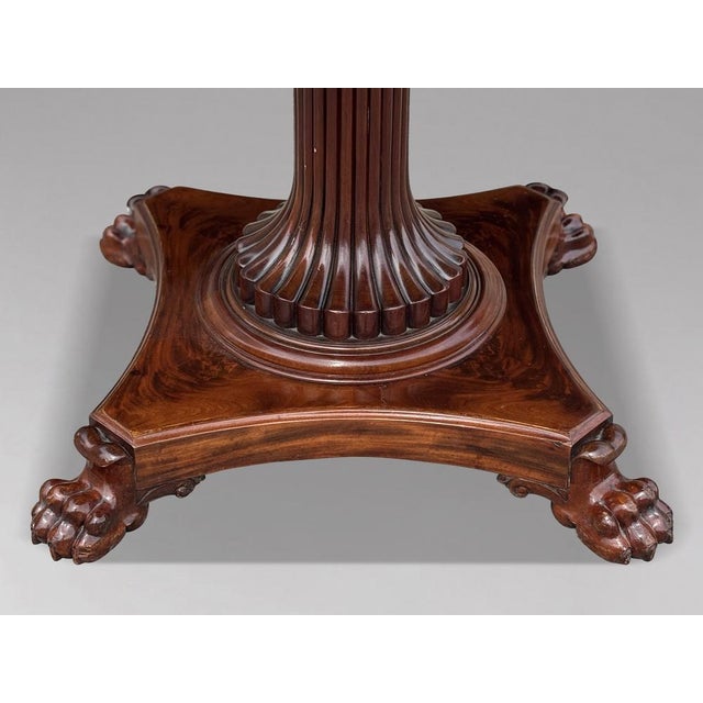 French Charles X Mahogany Centre Table, 1830s For Sale - Image 4 of 12
