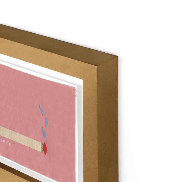 Contemporary Maureen, Phyllis, Colette, and Angelique Cigarette Pack by Willa Heart in Gold Frame, Set of 4 Mini Art Prints For Sale - Image 3 of 7