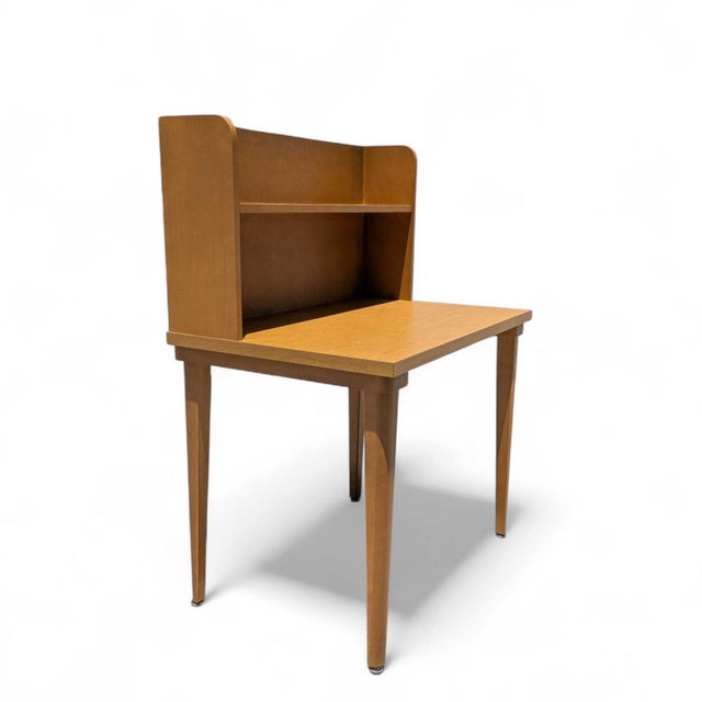 Mid-Century Laminate Desk With Hutch and Bookshelf, Mid-Century Modern For Sale - Image 13 of 17