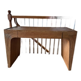 Cb2 Bayu Rattan Desk For Sale