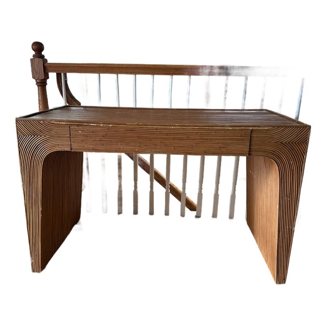 Cb2 Bayu Rattan Desk For Sale