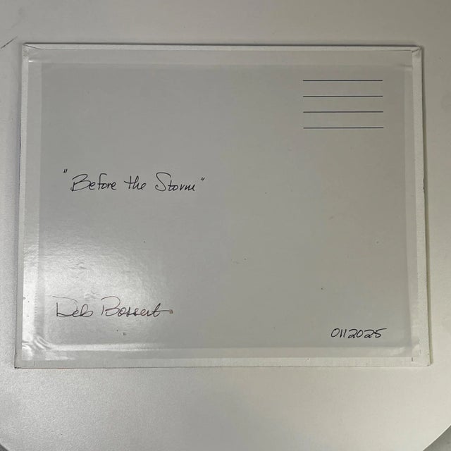 "Before the Storm" Seascape Original Acrylic Painting by Deb Bossert For Sale - Image 6 of 6