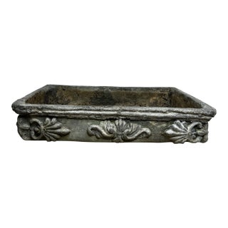 Antique Georgian British Small Poppy Window Sill Outdoor Garden Planter Sculpture For Sale