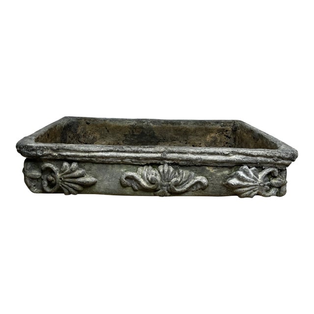 Antique Georgian British Small Poppy Window Sill Outdoor Garden Planter Sculpture For Sale