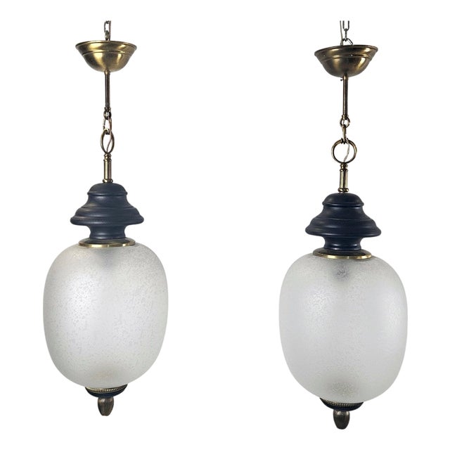 Mid-Century Modern Pendant Lights by Luigi Caccia Dominioni, Italy, 1950s, Set of 2 For Sale
