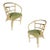 Pair of Restored Mid-Century Loop Arm Rattan Dining Armchairs For Sale