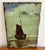 Moody and rustic wood-mounted nocturne print of a beached sailboat. Please see condition details noted. Most items found...