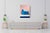 Barn, Palette #5 by Justin Wheatley | Acrylic on Canvas Blue Barn With Pink Sky For Sale In Denver - Image 6 of 10