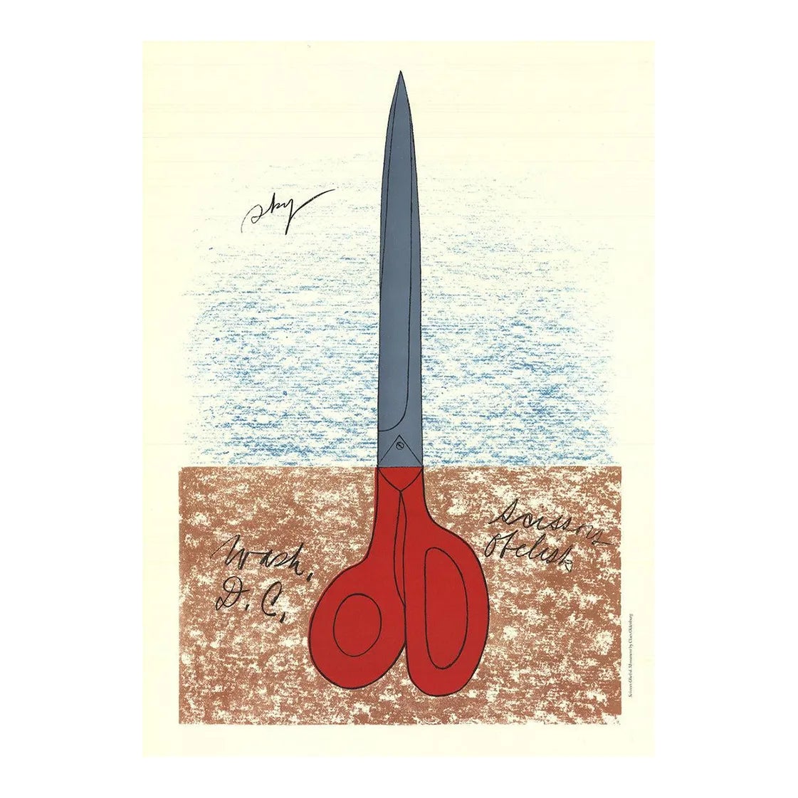 1968 Claes Oldenburg 'Scissors as Monument (No text)' Pop