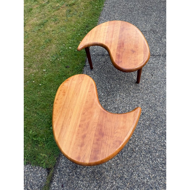 Danish Modern Yin Yang Teak Coffee Tables - A Pair For Sale In Seattle - Image 6 of 11