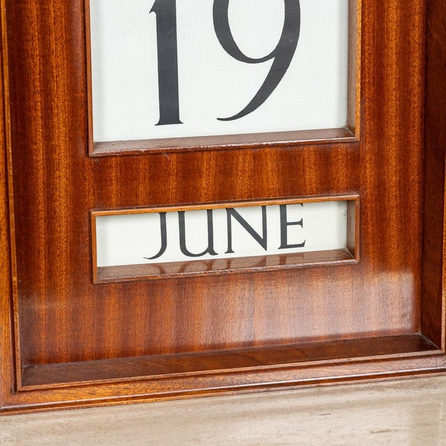 Vintage Striped Wood Perpetual Desk / Wall Calendar, 1970s For Sale - Image 4 of 18