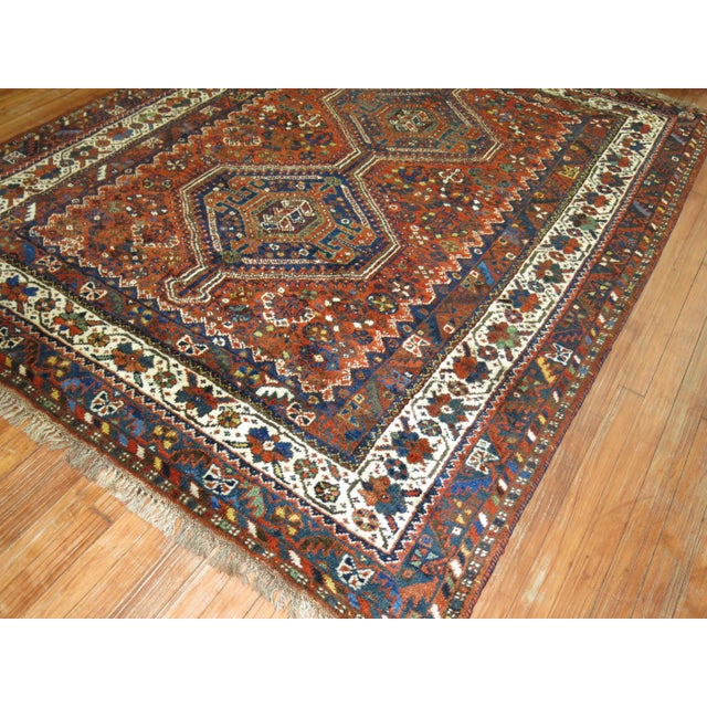Tribal Antique Shiraz Rug For Sale - Image 4 of 8
