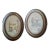 Clyde Cole Lithograph Print Oval English Art Pair For Sale
