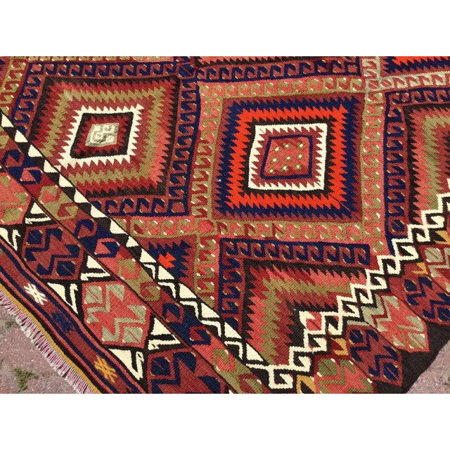 1960s Nomadic Handmade Kilim - 73" X 102" For Sale - Image 5 of 11