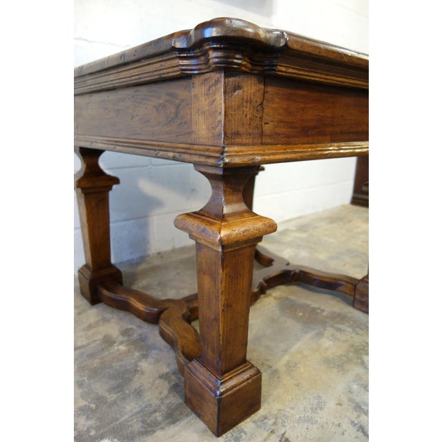 Contemporary 19th C Mediterranean Style Portofino Old Walnut Table For Sale - Image 9 of 12