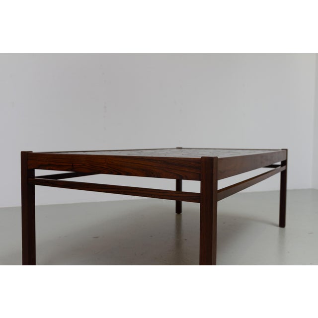 Mid-Century Danish Rosewood Coffee Table with Tiled Top, 1960s For Sale - Image 12 of 18