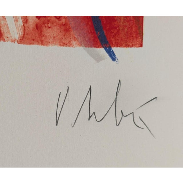 1980s Olivier Debre, The Red Curtain (Séguier), 1987, Lithograph For Sale - Image 5 of 6