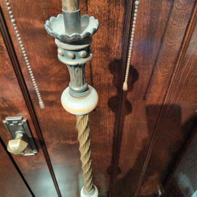 Antique Marble Floor Lamp For Sale - Image 4 of 4