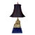 Mid-Century Parcel Gilt Faux Lapis Lazuli Asian Figural Table Lamp For Sale