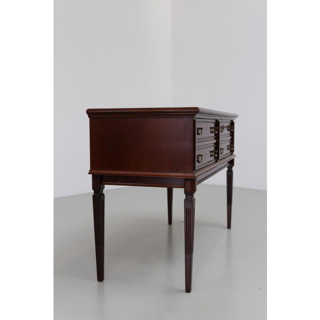 Brown Danish Hepplewhite Mahogany Console Table from Farre Møbelfabrik, 1970s For Sale - Image 8 of 18