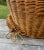 Tan Vintage Mid 20th Century Rattan Wicker Frog Accent Storage Basket For Sale - Image 8 of 11