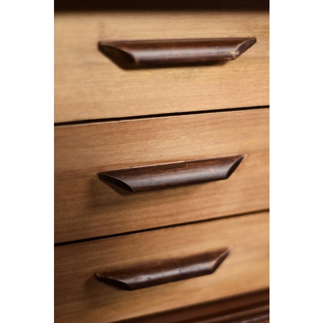 Mid-Century Danish Modern Wood Sideboard with Drawers, 1970s For Sale - Image 9 of 18