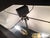 Black Vintage Robert Abbey Modernist Black Metal Floor Lamp With Rectangular Shade For Sale - Image 8 of 10