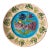Vintage Italian Hand-Painted Majolica Ceramic Wall Plate – Bird & Tulip Motif For Sale
