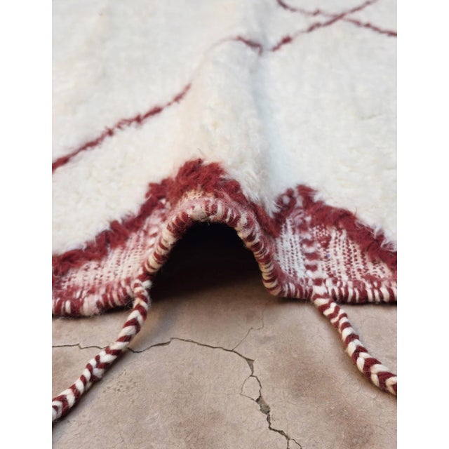 Moroccan Beni Ourain Wool Rug - 11.6 X 8.8 Ft For Sale - Image 4 of 6