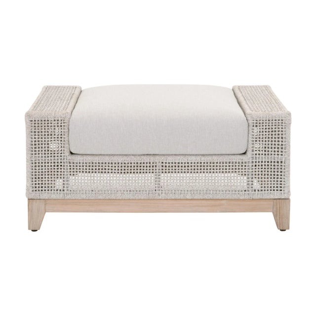 2020s Tropez Teak & Rope Outdoor Ottoman For Sale - Image 5 of 5