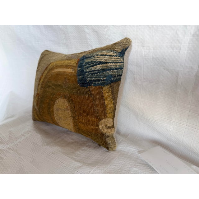 Baroque 17th Century Brussels Tapestry Pillow With Abstract Motif For Sale - Image 3 of 7