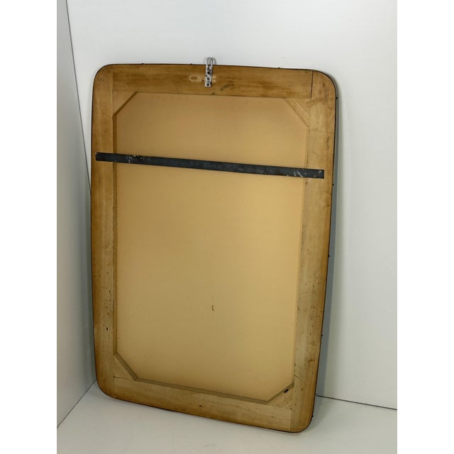 Vintage Brass-Edged Mirror in the style of Giò Ponti, 1950s For Sale - Image 10 of 11