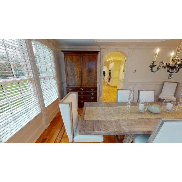 Brown Late 18th Century George III Flame Mahogany Linen Press For Sale - Image 8 of 13