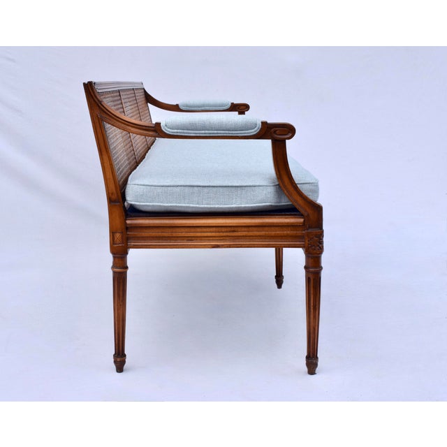 French Louis XVI Style Caned Settee For Sale In Philadelphia - Image 6 of 13