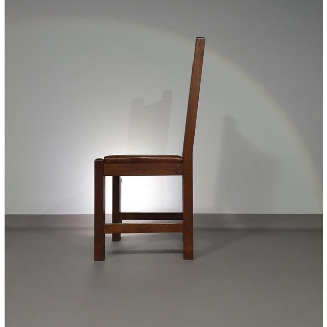 Mid-Century Brutalist Oak Chairs, Set of 6 For Sale - Image 17 of 18