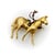 What we love most about this Edwardian 18k gold brooch is its attention to detail. The horse is rendered anatomically...