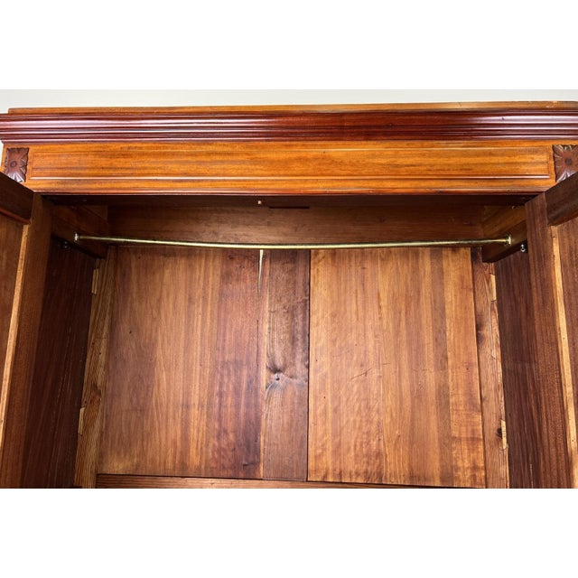 Antique French Carved Mahogany 2-Door Armoire For Sale - Image 16 of 18