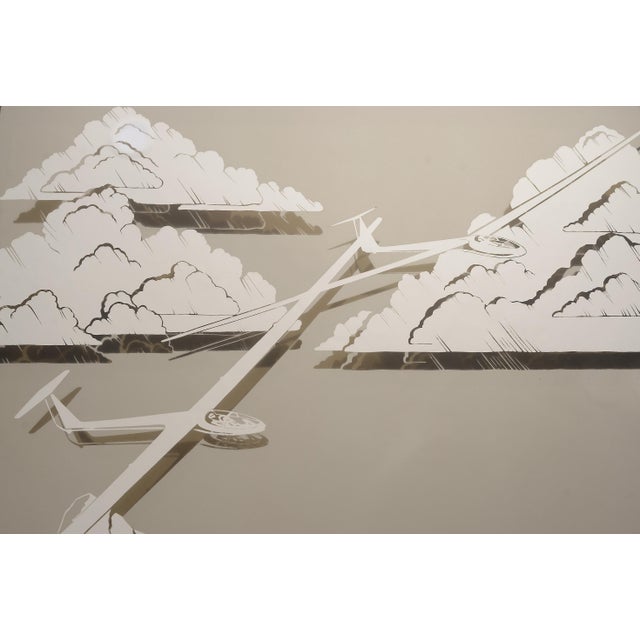 Vintage 1970s Sailplanes Gliders Mirror Shadow Box For Sale In San Francisco - Image 6 of 14