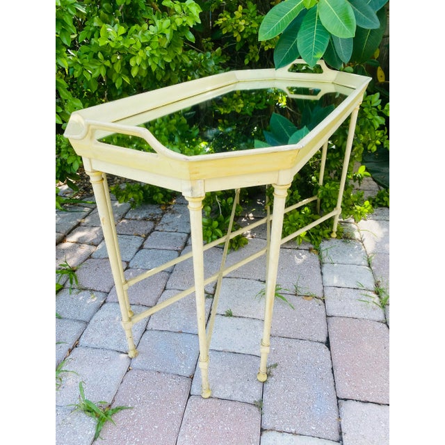 Mid-Century Modern 1970s Vintage Gustavian Style Painted Coffee Table by Tomlinson For Sale - Image 3 of 11