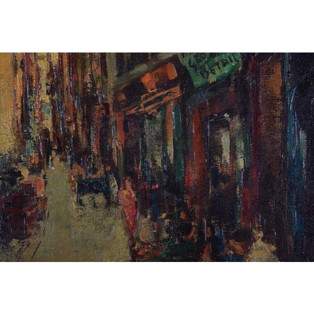 J. Van Campenhout, Rue Quincampoix, Parisian Street Scene, 1950s, Oil on Canvas, Framed For Sale - Image 6 of 15